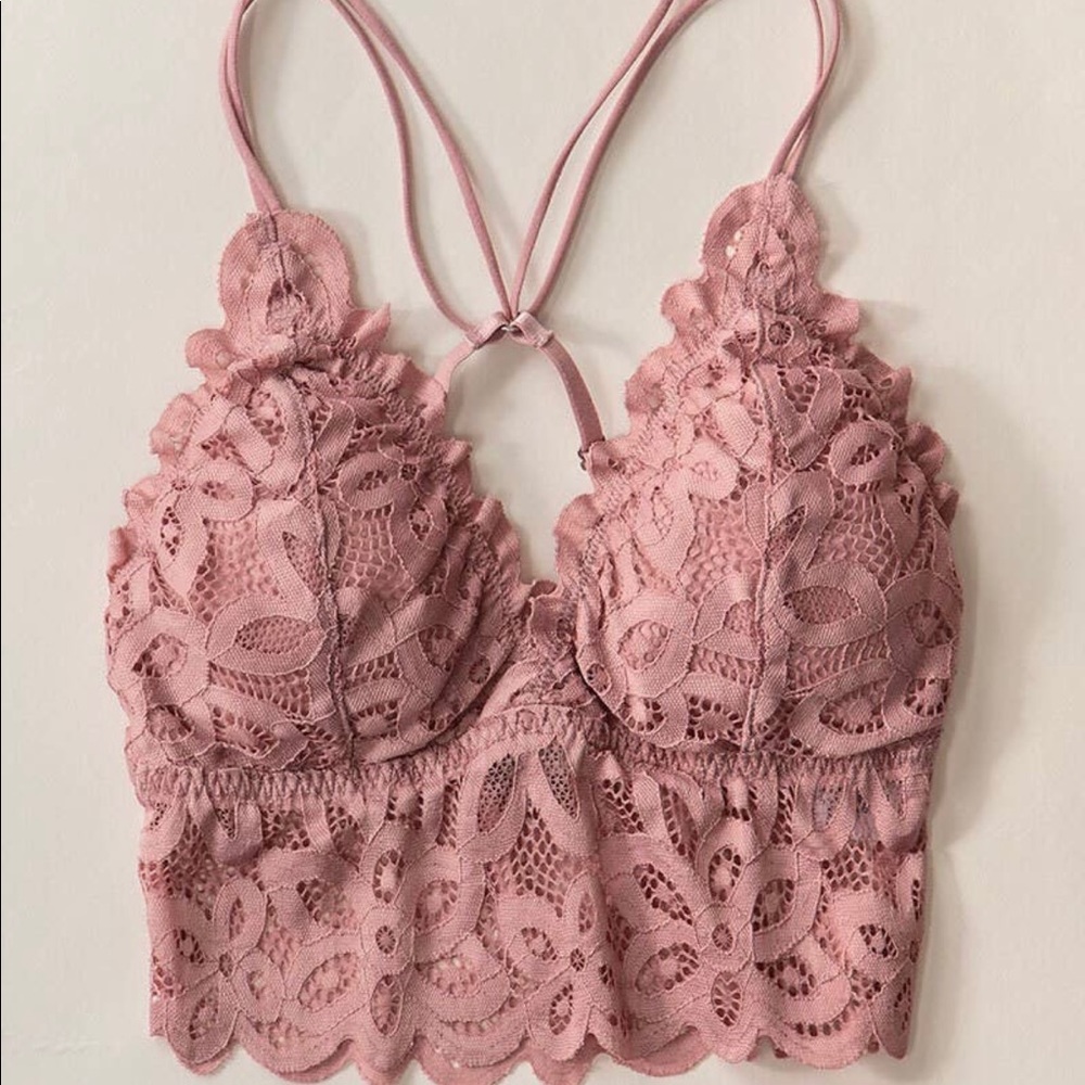 Floral crochet lace bralette